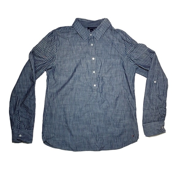Tommy Hilfiger Women Half Button Down Dress Shirt Size Small - Picture 2 of 4